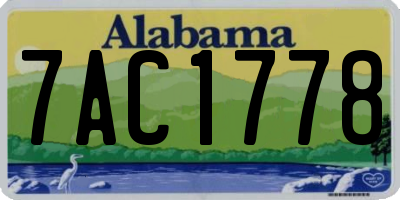 AL license plate 7AC1778
