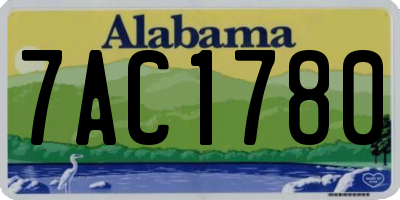 AL license plate 7AC1780