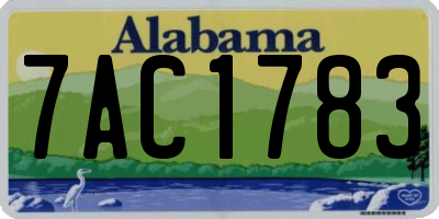 AL license plate 7AC1783
