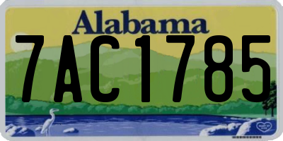 AL license plate 7AC1785