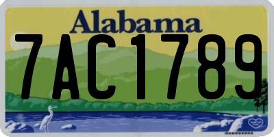 AL license plate 7AC1789