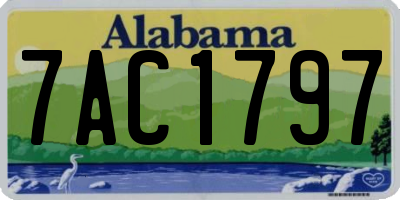 AL license plate 7AC1797