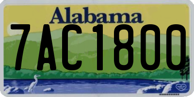 AL license plate 7AC1800