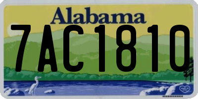 AL license plate 7AC1810