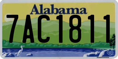 AL license plate 7AC1811