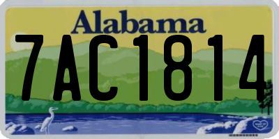 AL license plate 7AC1814