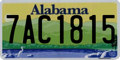 AL license plate 7AC1815