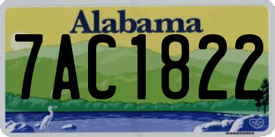 AL license plate 7AC1822