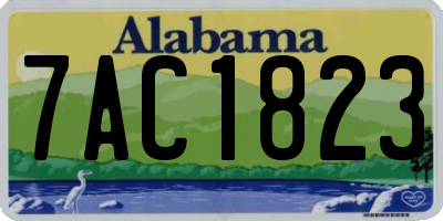 AL license plate 7AC1823