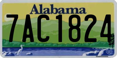 AL license plate 7AC1824