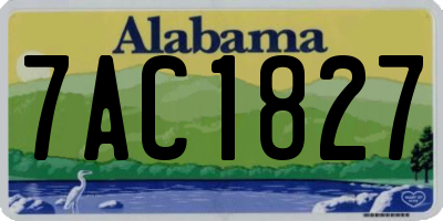 AL license plate 7AC1827