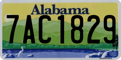 AL license plate 7AC1829
