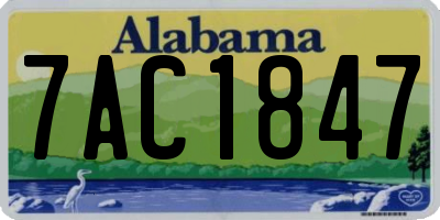 AL license plate 7AC1847