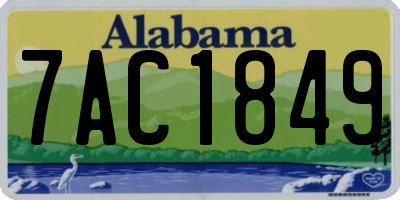 AL license plate 7AC1849