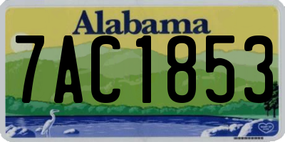 AL license plate 7AC1853