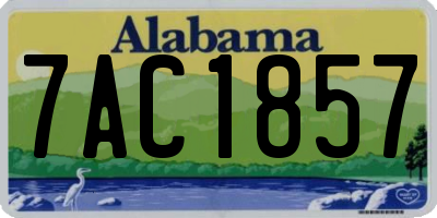 AL license plate 7AC1857