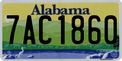 AL license plate 7AC1860
