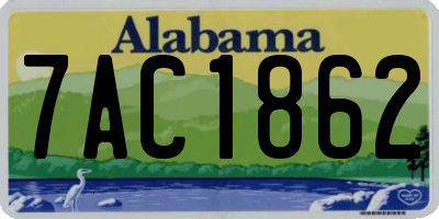 AL license plate 7AC1862