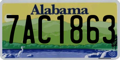 AL license plate 7AC1863