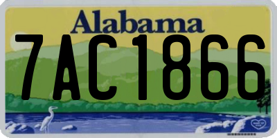 AL license plate 7AC1866