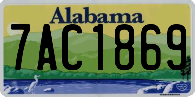 AL license plate 7AC1869