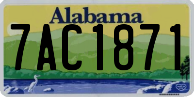 AL license plate 7AC1871