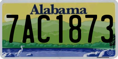 AL license plate 7AC1873