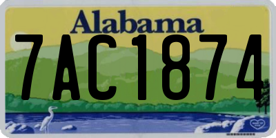 AL license plate 7AC1874