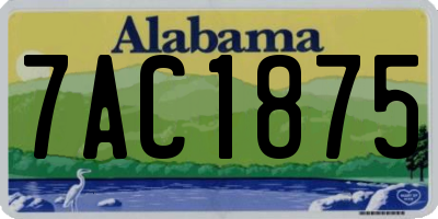 AL license plate 7AC1875