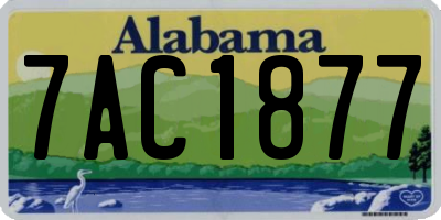 AL license plate 7AC1877
