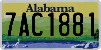 AL license plate 7AC1881