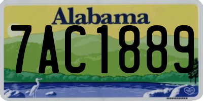 AL license plate 7AC1889