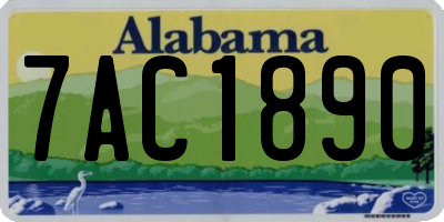 AL license plate 7AC1890