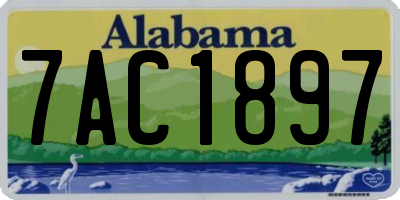 AL license plate 7AC1897