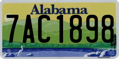 AL license plate 7AC1898