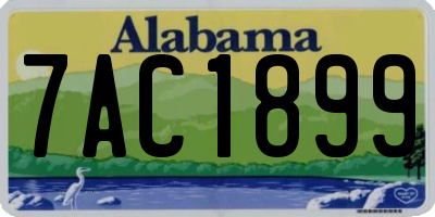 AL license plate 7AC1899