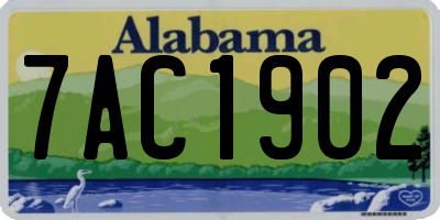 AL license plate 7AC1902