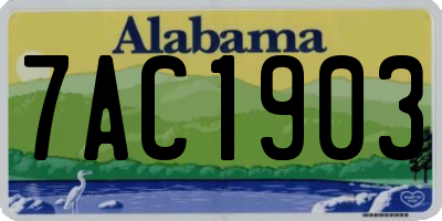 AL license plate 7AC1903