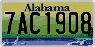 AL license plate 7AC1908
