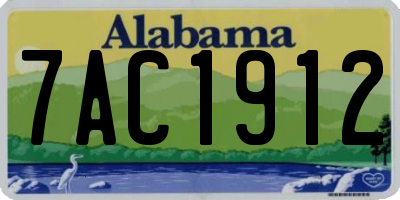AL license plate 7AC1912