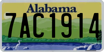 AL license plate 7AC1914