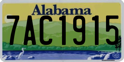 AL license plate 7AC1915