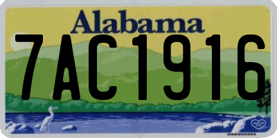 AL license plate 7AC1916