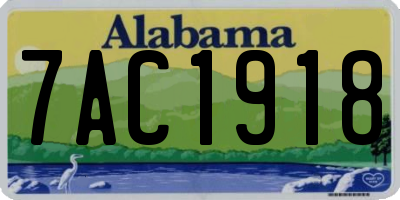 AL license plate 7AC1918