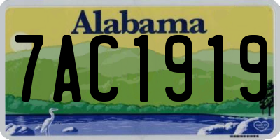AL license plate 7AC1919