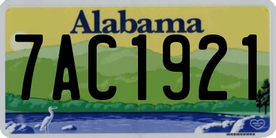 AL license plate 7AC1921