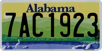 AL license plate 7AC1923
