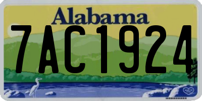 AL license plate 7AC1924