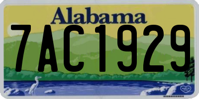 AL license plate 7AC1929