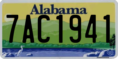 AL license plate 7AC1941